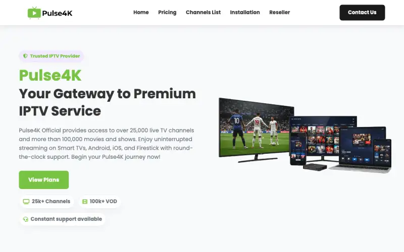 Pulse4K homepage at www.pulse4kstore.com