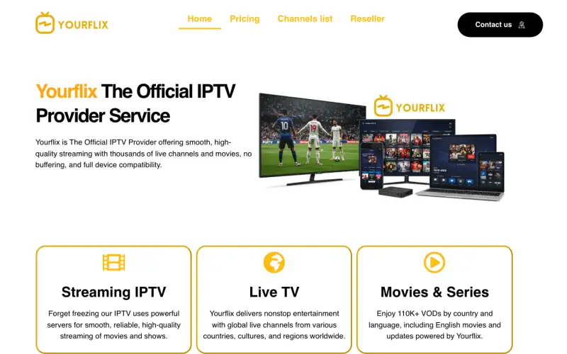 YourFlix homepage at www.yourflix.org
